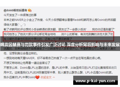 魏震因禁赛与罚款事件引发广泛讨论 深度分析背后影响与未来发展